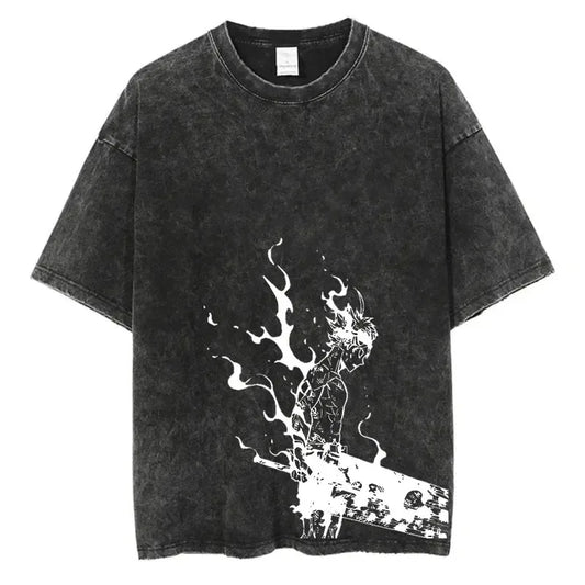 Anime Black Clover Washed Tshirt